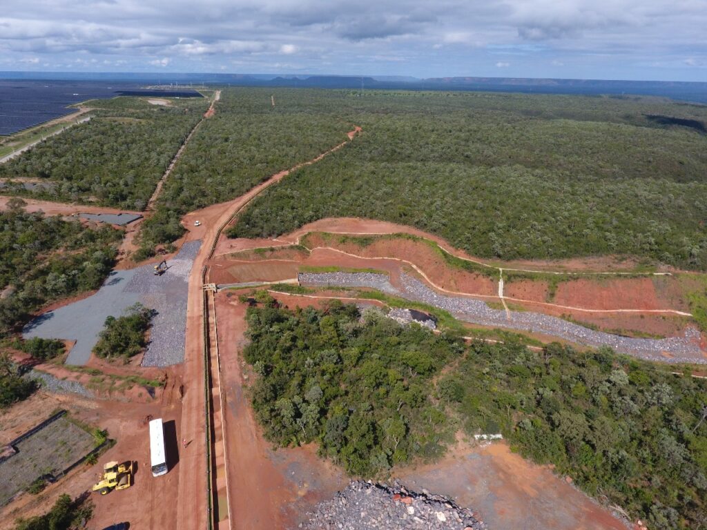 voo para monitotamento do avanço, Parque Solar São Gonçalo I.